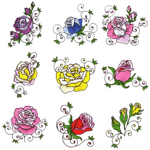 Bed of Roses (10 designs) by Outback Embroidery - Download