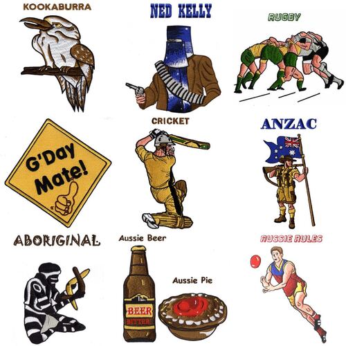Australian Icons Vol 1 (12 designs) by Outback Embroidery - Download