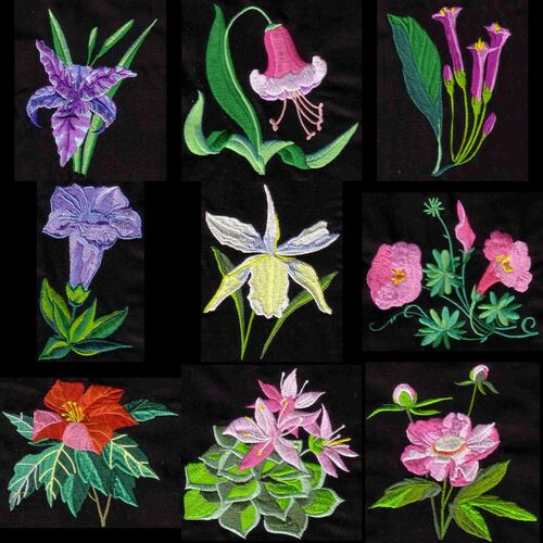 Satin Flowers (24 designs) by Outback Embroidery - Download