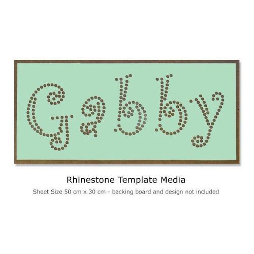 Rhinestone Template Media (Green) Sheet 50x30cm