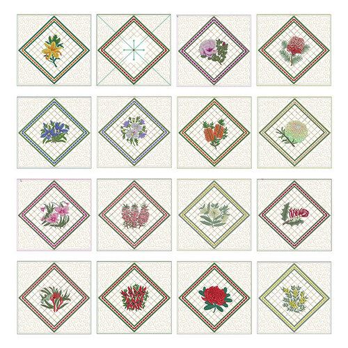 Aussie Floral Quilt 1 by Dawn Johnson