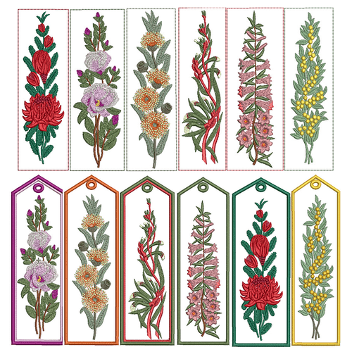Aussie Floral Bookmarks 2 by Dawn Johnson