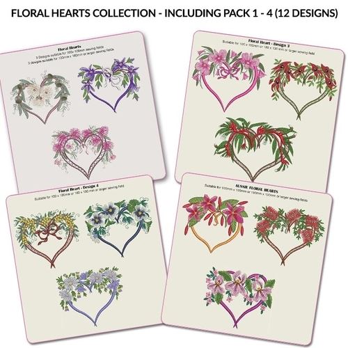 Floral Hearts Collection 1-4 by Dawn Johnson