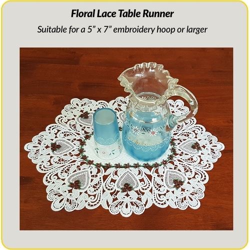Floral Lace Table Runner by Dawn Johnson Download
