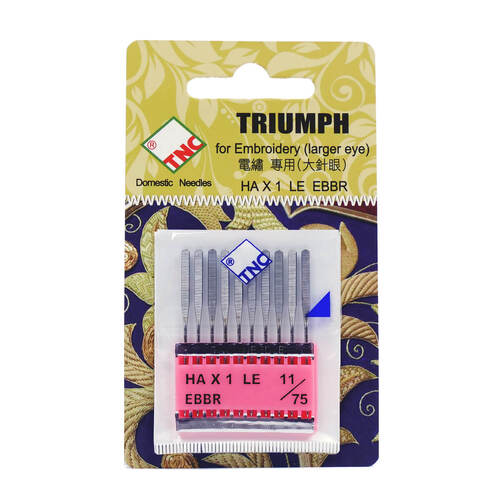 TNC 75/11 Ceramic Coated Embroidery Needle - 10 Pack