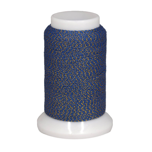 Woolly Metallic Blue/Gold Thread