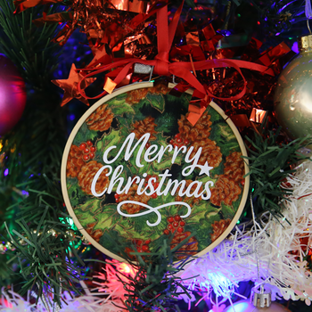 HTV Hoop Chrsitmas Ornament main image