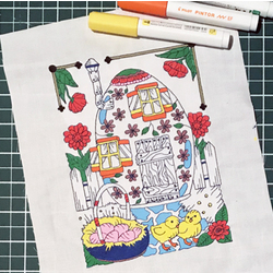 Embroidery colouring project