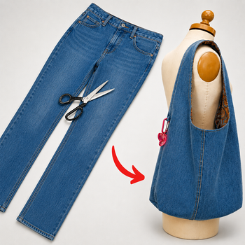 Lined Denim Jeans Hobo Bag project