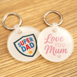 Personalised Sublimation Acrylic Keyring main image